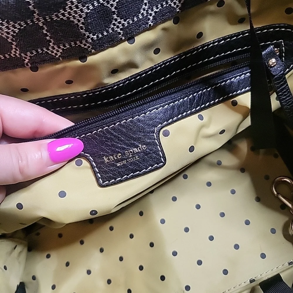 Kate Spade Noel Dot Large Tie Diaper Bag Shopper Tote Shoulder Bag Purse ✨️💫